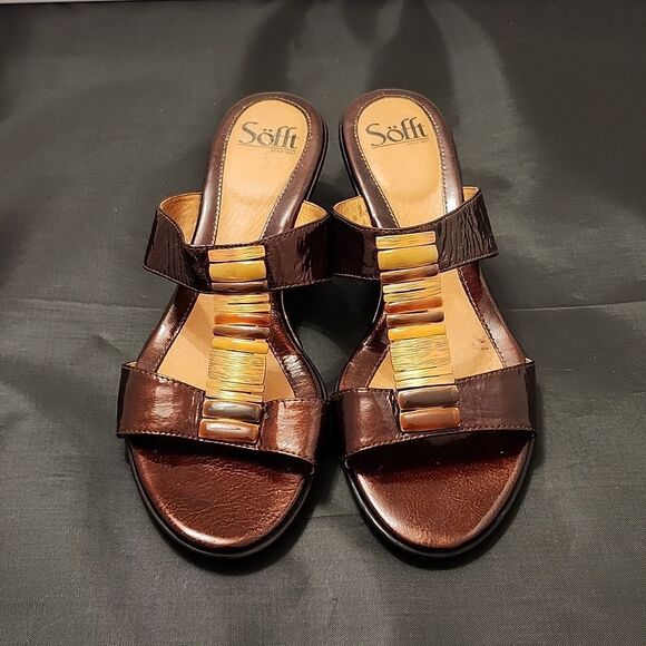 SOFFT ANITA WOMEN'S ROUND OPEN TOE SLIP-ON  WEDGE SANDAL - Picture 3 of 16